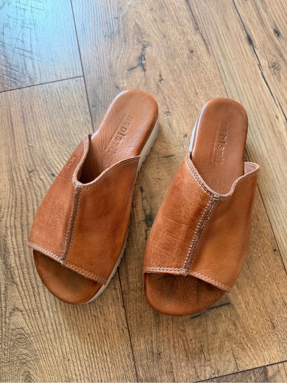 Bed Stu Leather Open-Toe Slide Sandals - Women's